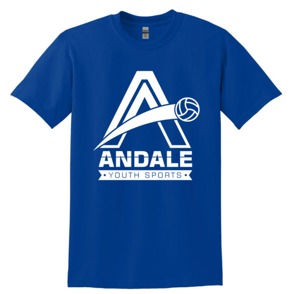 Volleyball Logo Cotton Tee Andale Youth Sports Store